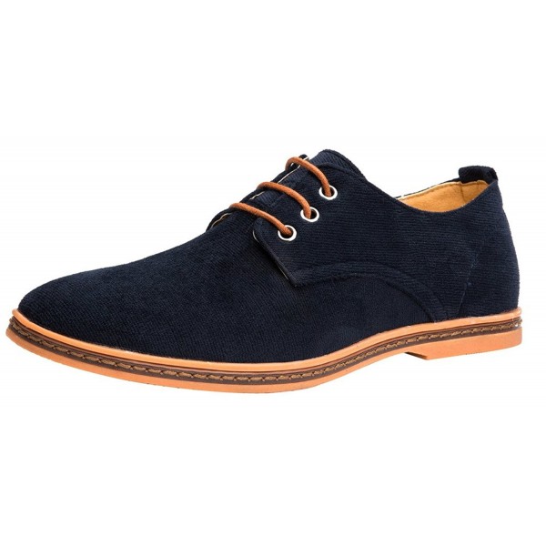 Mens Casual Oxford Shoes Dress Black Blue - Corduroy Deep Blue ...