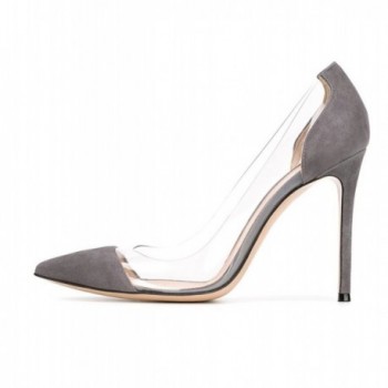 Sammitop Cap toe Transparent Pointed Stiletto