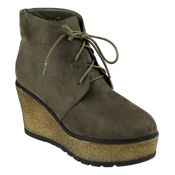 Beston Womens Platform Chukka Booties