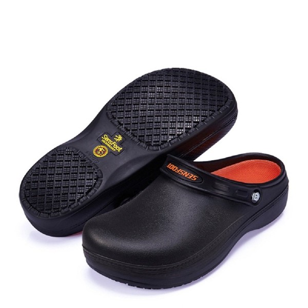 Ehomelife Slip Resistant Chef Clog Mule Kitchen Non Slip Work Shoes Black For Men Women Black CO17X3KNT4H