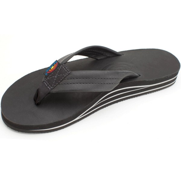 Rainbow Sandals Double Layer Black