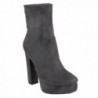 Beston Womens Zipper Platform Booties