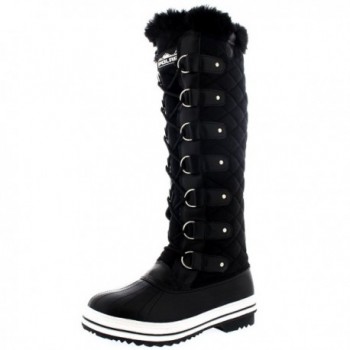 Womens Quilted Lined Winter Boots