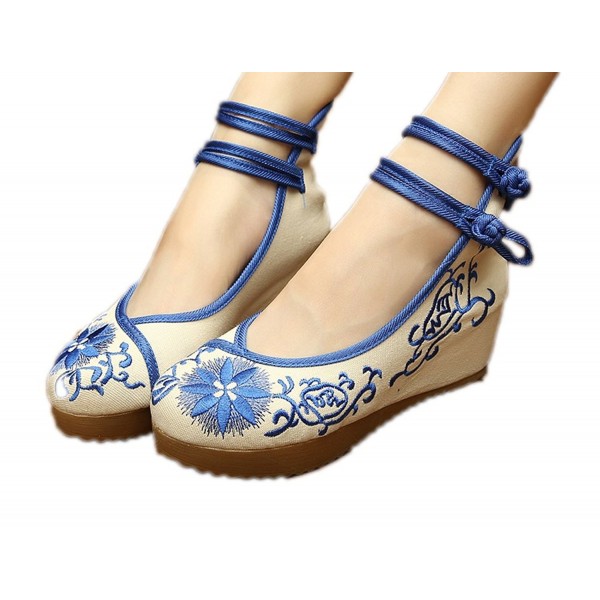 AvaCostume Embroidery Strappy Platform Fashion