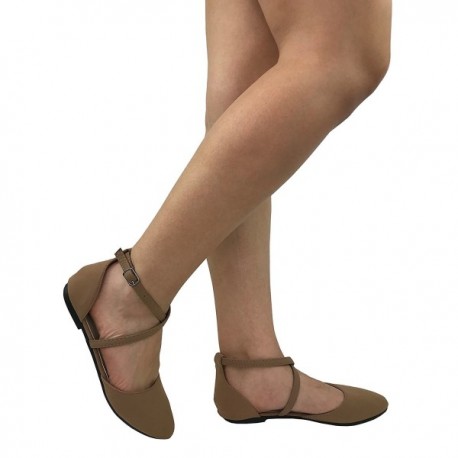 ballet flats with cross straps