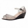 OMGard Sandals Peep Toe Glitter Platform