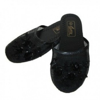 Easy Womens Black Chinese Slippers