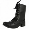 Soda Womens Leather Military Combat