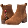 Aukusor Womens Embroidered Booties Ladies