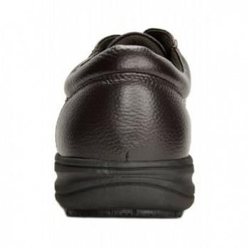 Men's Uno Genuine Leather Restaurant Oxfords Work Shoes - 02-dark Brown ...