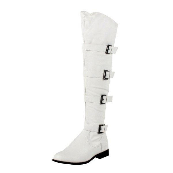 Womens Tehran Over The Knee Thigh High Boots - White - CG11I3WV409
