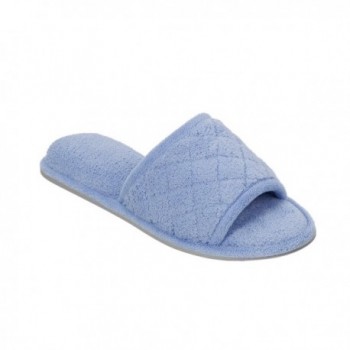 Dearfoams Microfiber Quilted Slippers Iceberg