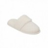 Dearfoams Quilted Velour Slippers Alabaster
