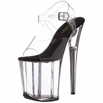 Pleaser Womens Flam808 Platform Clr Blk