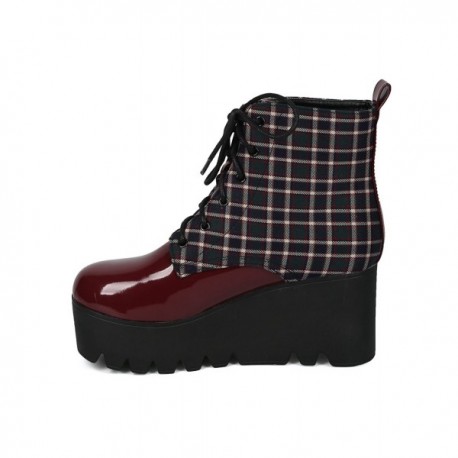 lug wedge booties