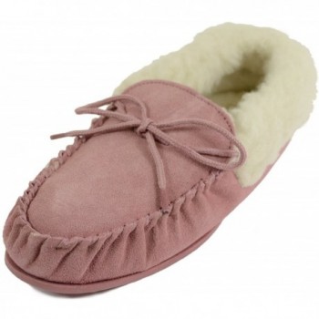 Snugrugs Womens Moccasin Slippers Rubber