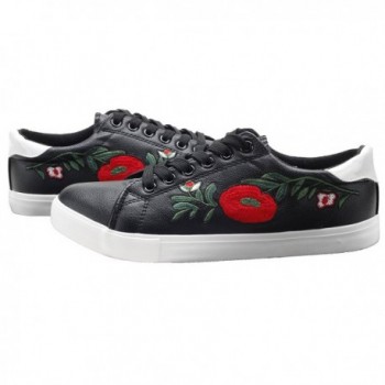 PEPSTEP Embroidered Fashion Sneakers Floral