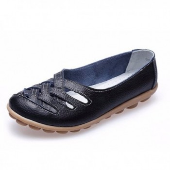 Womens Leather Casual Loafer Rubber