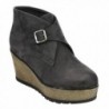 Beston Womens Buckle Platfrom Booties