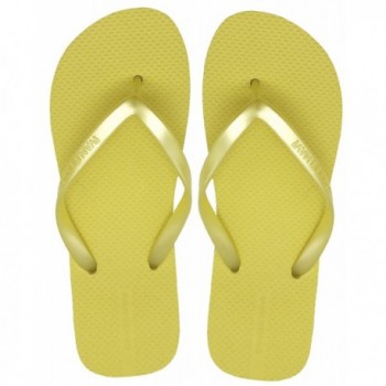Finoceans Womens Sandals Flops Yellow