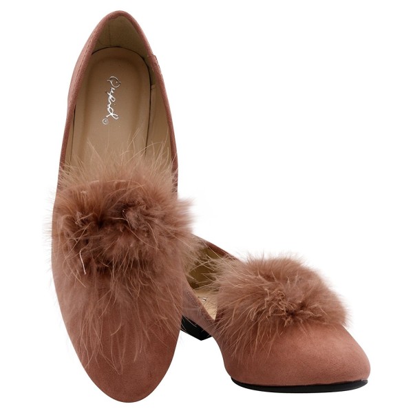 Qupid Womens Pompom Smoking Loafer