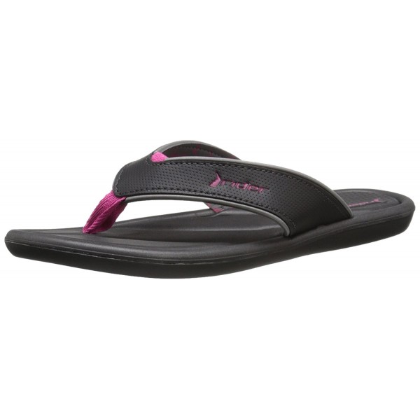 New Women's Rider Cloud flip flop sandals Black/Gray or Pink/Black 