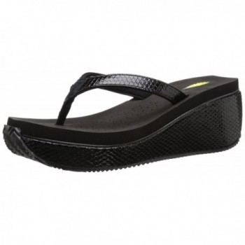 Volatile Womens Wedge Sandal Black