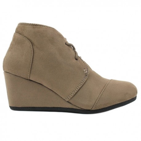 womens wide wedge booties