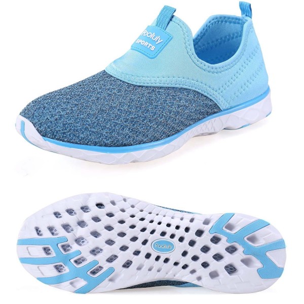 Women's Lightweight Athletic Quick Drying Mesh Aqua Slip-On Water Shoes ...