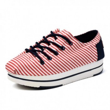 TIOSEBON Striped Elastic Platform Sneakers