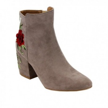 EJ10 Womens Embroidered Wrapped Booties