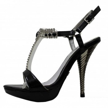 Qupid Womens Glittery Stiletto Sandal