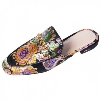 Festooning Embroidery Pointed Toe Comfortable Slippers