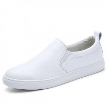 Loafers Fashion Leather Moccasins 505white40