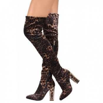 Womens Illusion Stretched Pointed Leopard