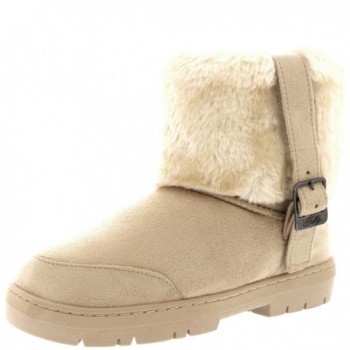 Womens Buckle Ankle Winter Boots