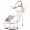 Pleaser Womens Delight 609 Sandal Glitter