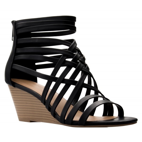 OLIVIA Womens Strappy Woven Sandals