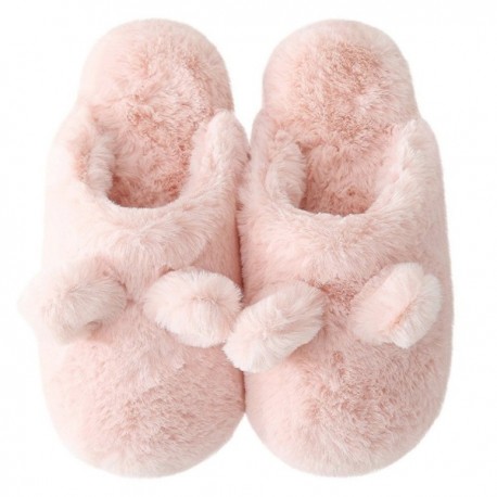 Slippers Fluffy Outdoor Slipper 6 5 7 5 - Pink - C8188CA865W