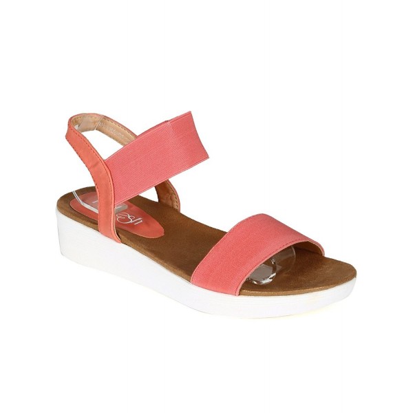 Refresh Leatherette Elastic Slingback Sandal