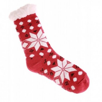 Women Super Warm Soft Slipper Socks-Fleece Lining Fuzzy Christmas ...