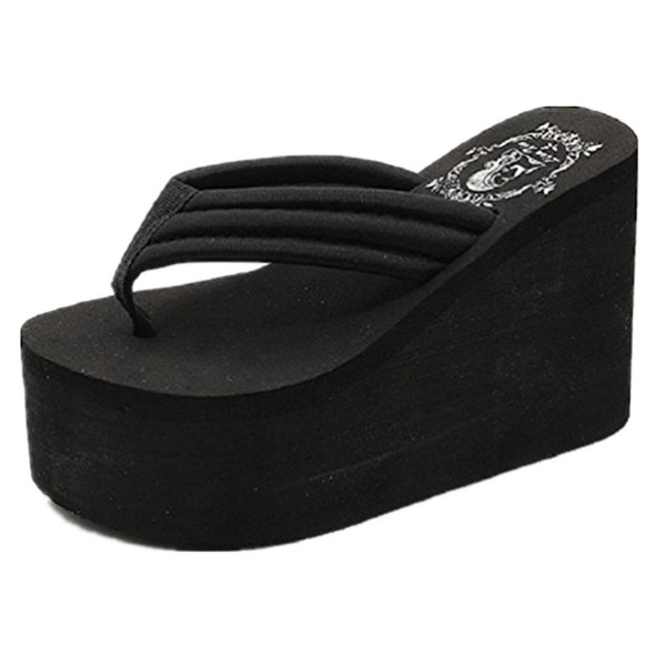ANBOVER Womens Sandals Platform Black 37
