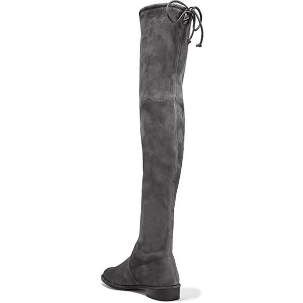 Kmeioo Boots Womens Stretch Suede