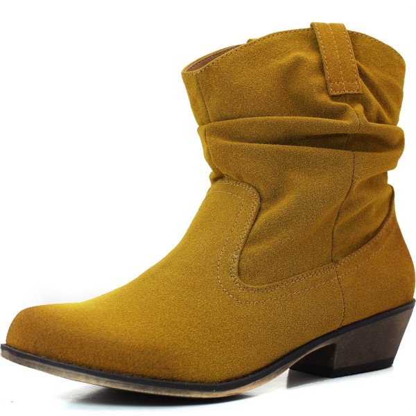 Qupid Fashion Stacked Western Booties
