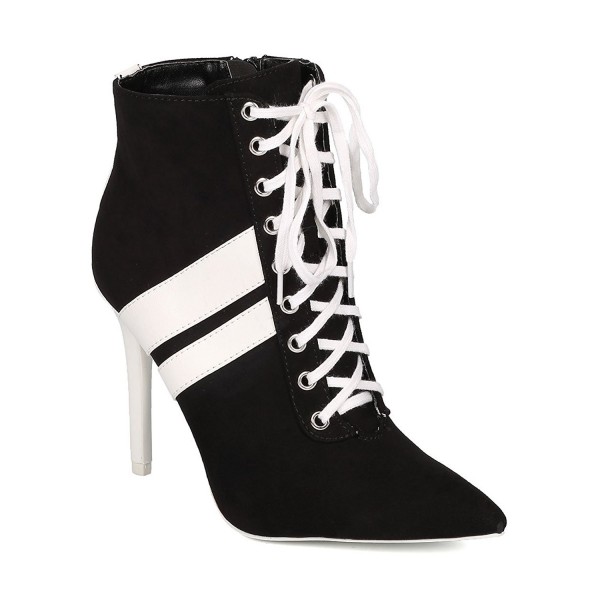 Qupid Suede Sporty Stiletto Bootie