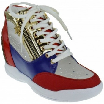 Maricela Zippers Rhinestone Wedge Sneakers