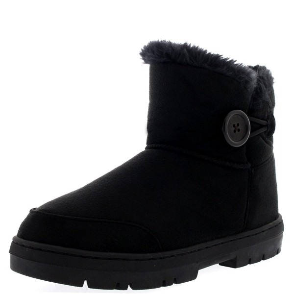 Womens Button Shoes Winter Boots