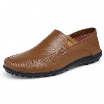 KRIMUS Leather Loafers Breathable Driving