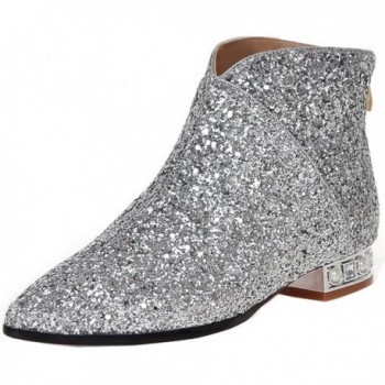 ENMAYER Womens Silver Charming Sequins
