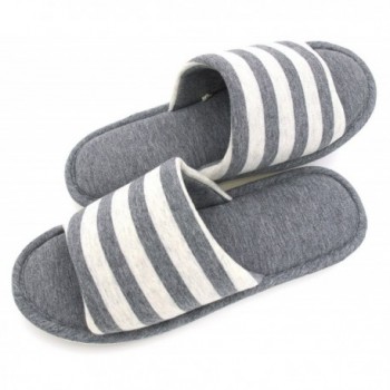 Womens Washable Slippers Bedroom Stripes